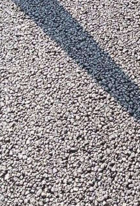 Runway with rubber deposits